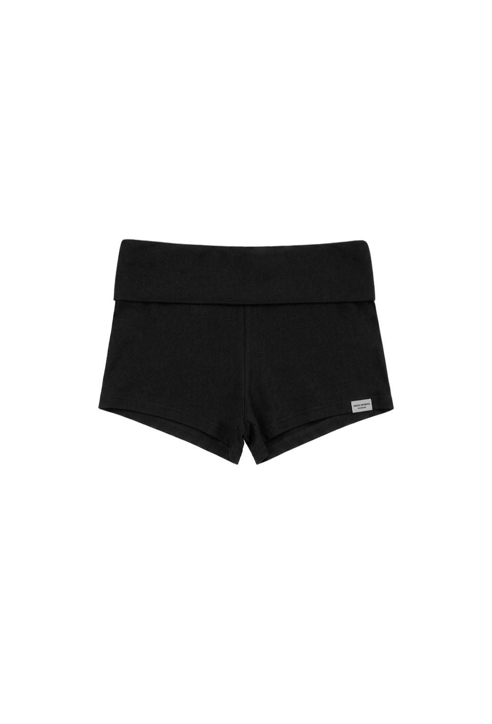 HDEX Celana Korea Olahraga Essential Folding Shorts Black Wanita Fitness