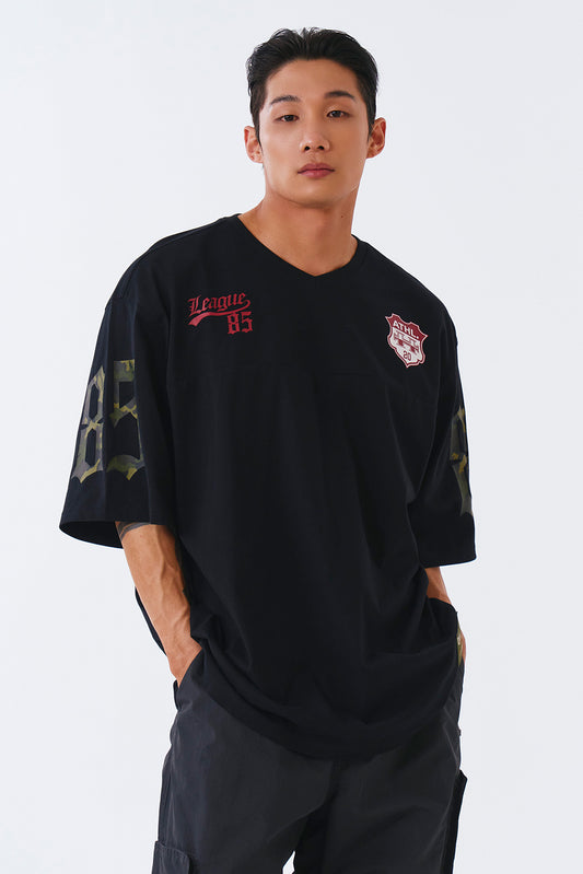HDEX Camo Rugby Over Fit Short Sleeve Black