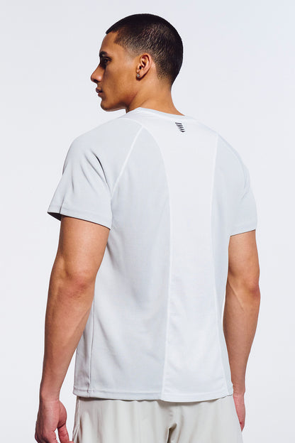 HDEX Baju Korea Olahraga Assist Textured Short Sleeve White Pria Fitness