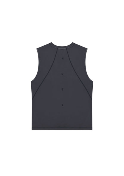HDEX Baju Korea Olahraga Active Matches Regular Fit Sleeveless Charcoal Pria Fitness