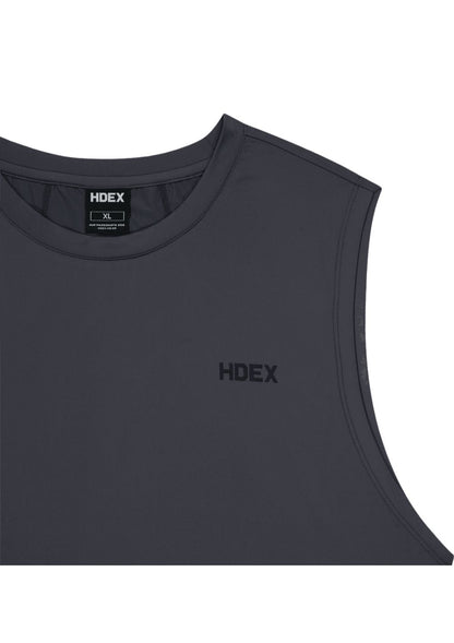 HDEX Baju Korea Olahraga Active Matches Regular Fit Sleeveless Charcoal Pria Fitness