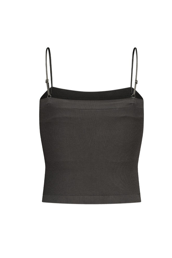 HDEX Pakaian Dalam Korea Cotton Modal Light Crop Bra Top Charcoal Wanita
