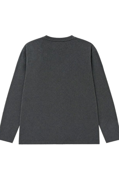 HDEX Baju Korea Olahraga Natural Body Fit Long Sleeve Charcoal Pria Fitness