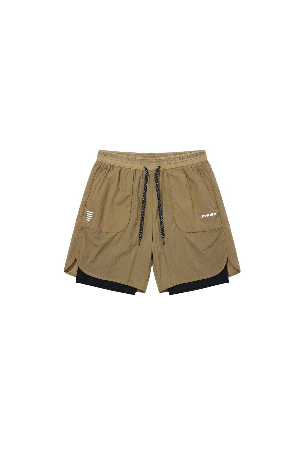 HDEX Celana Korea Olahraga Assist 2-in-1 Ripstop Shorts Camel Pria Fitness