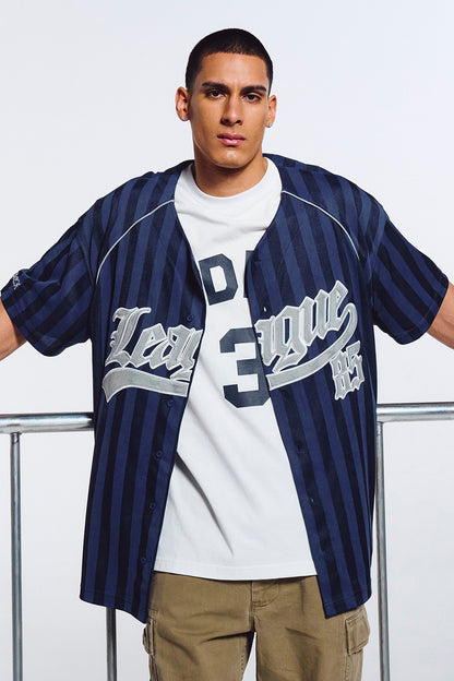 HDEX League 85 Baseball Jersey Navy