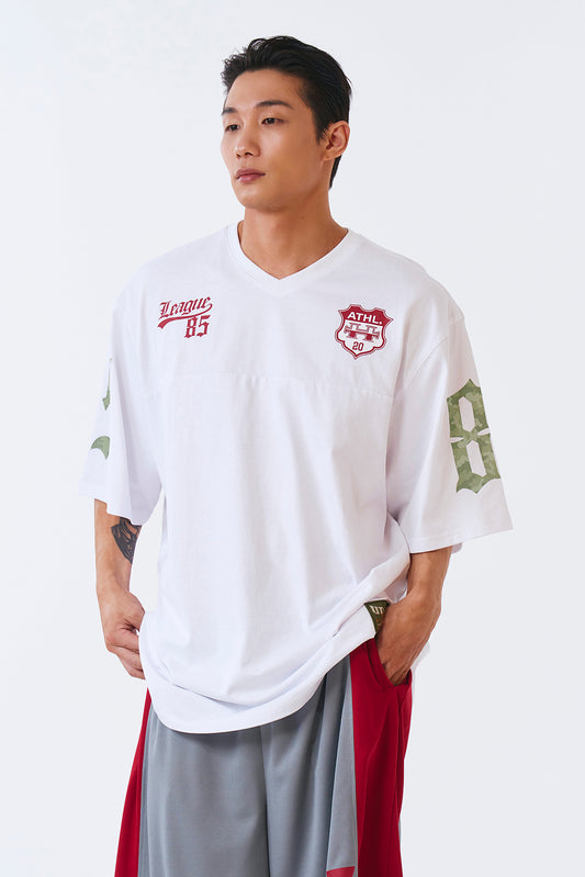 HDEX Camo Rugby over Fit Short Sleeve White