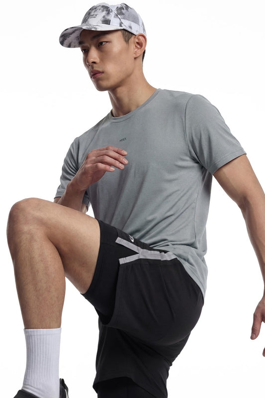 HDEX Topi Korea Olahraga Assist Reflective Light Running Cap Gray Pria Wanita Fitness