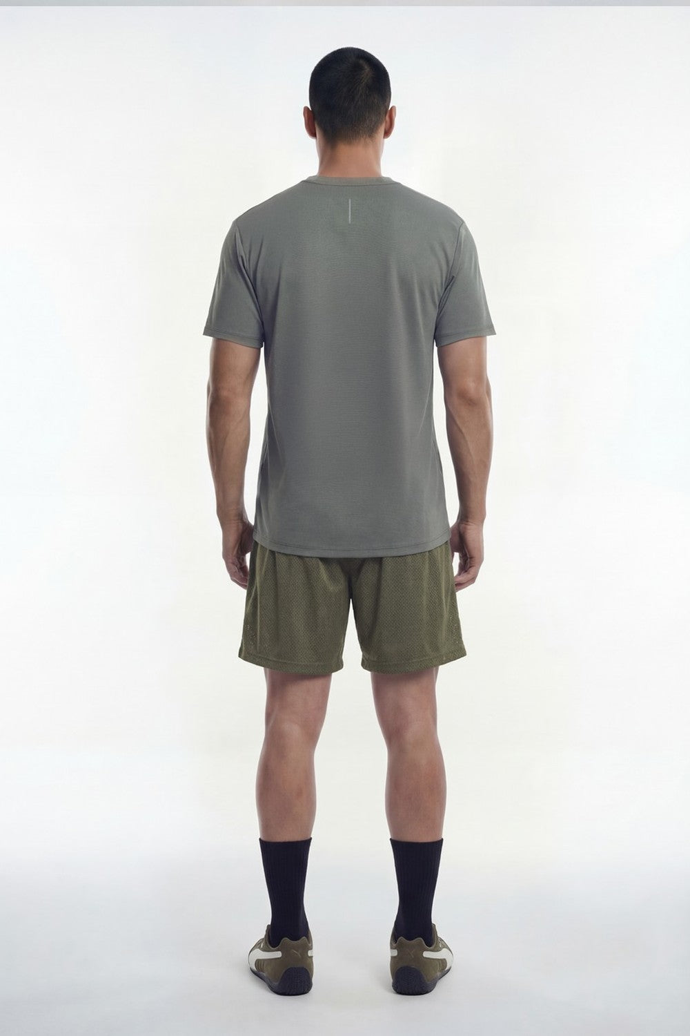 HDEX EZ Celana Korea Olahraga Dry Mesh Shorts Khaki Pria Fitness