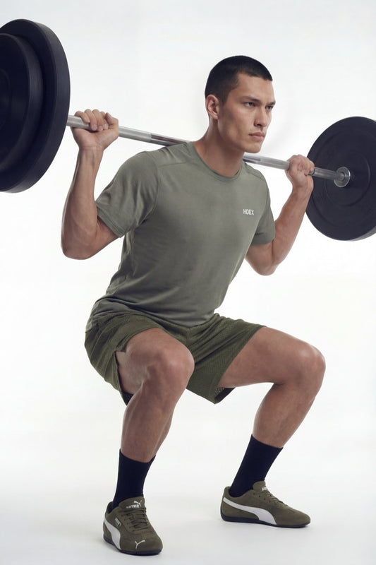 HDEX Baju Korea Olahraga EZ Fresh Short Sleeve Khaki Pria Fitness