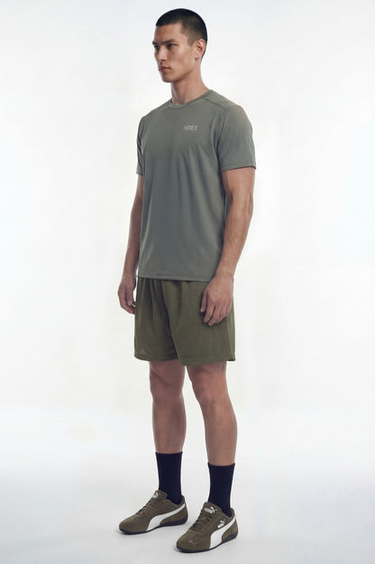 HDEX EZ Celana Korea Olahraga Dry Mesh Shorts Khaki Pria Fitness
