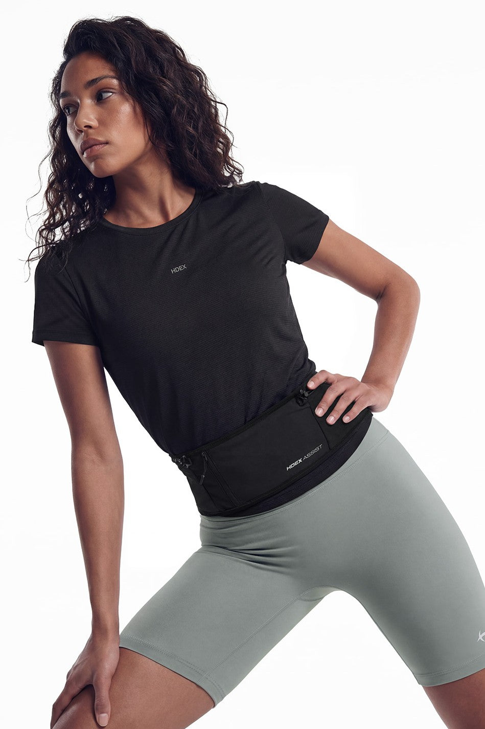 HDEX Belt Korea Olahraga Assist Pace Running Belt Black Pria Wanita Running