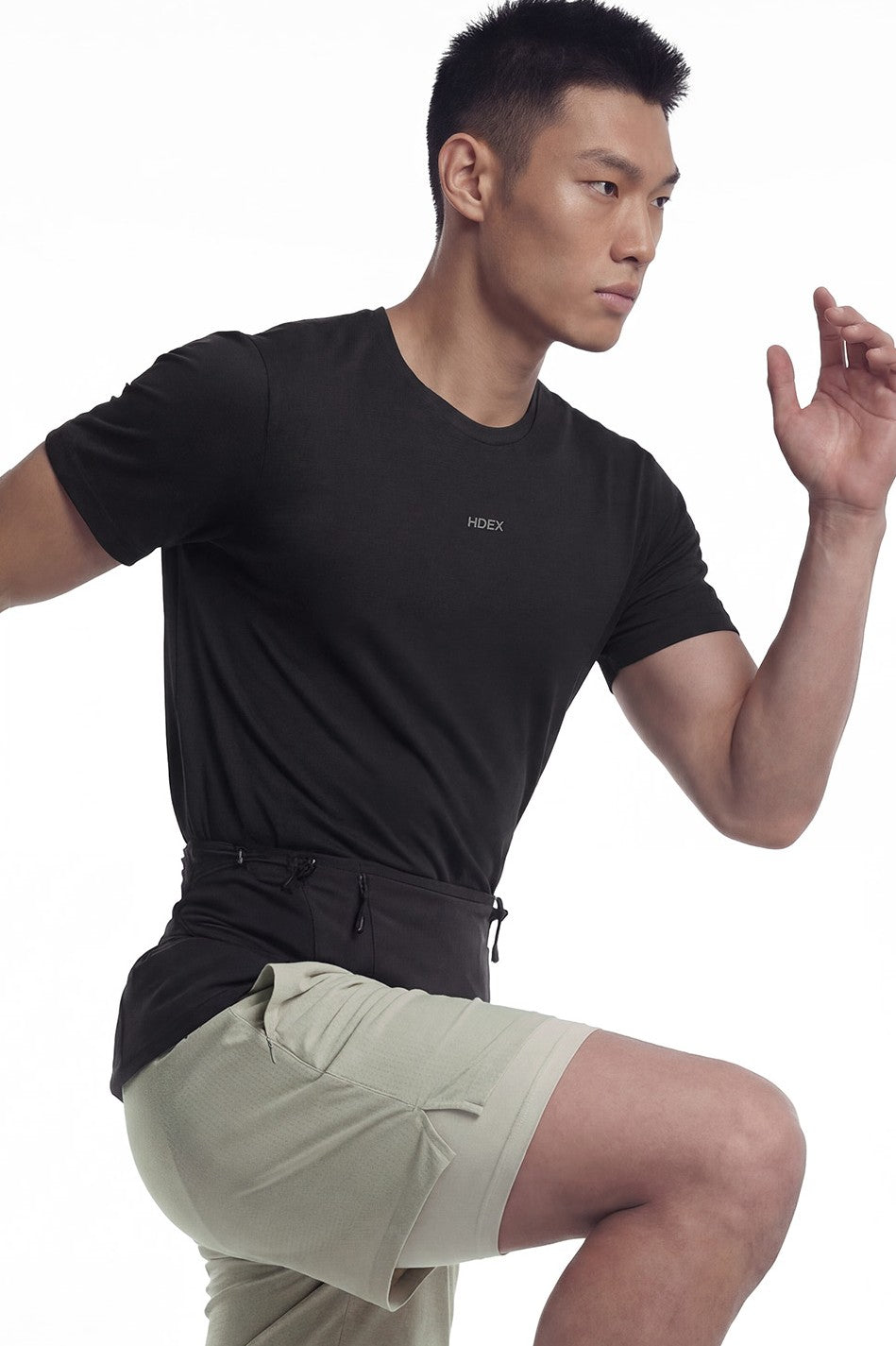 HDEX Belt Korea Olahraga Assist Pace Running Belt Black Pria Wanita Running