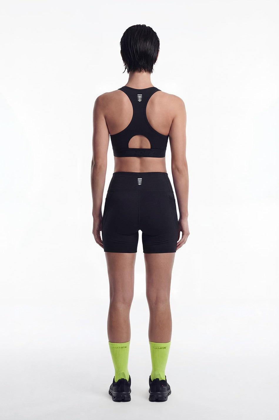HDEX Celana Korea Olahraga Assist Mesh Pocket Biker Shorts W Black Wanita Fitness