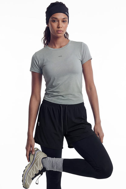 HDEX Celana Korea Olahraga Assist Motion Mesh Shorts W Black Wanita Fitness