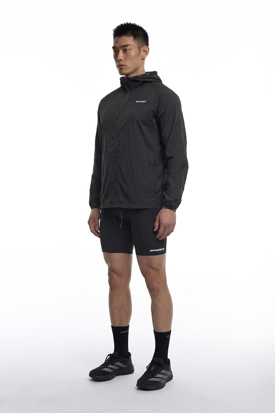HDEX Celana Korea Olahraga Assist Mesh Pocket Biker Shorts Black Pria Fitness