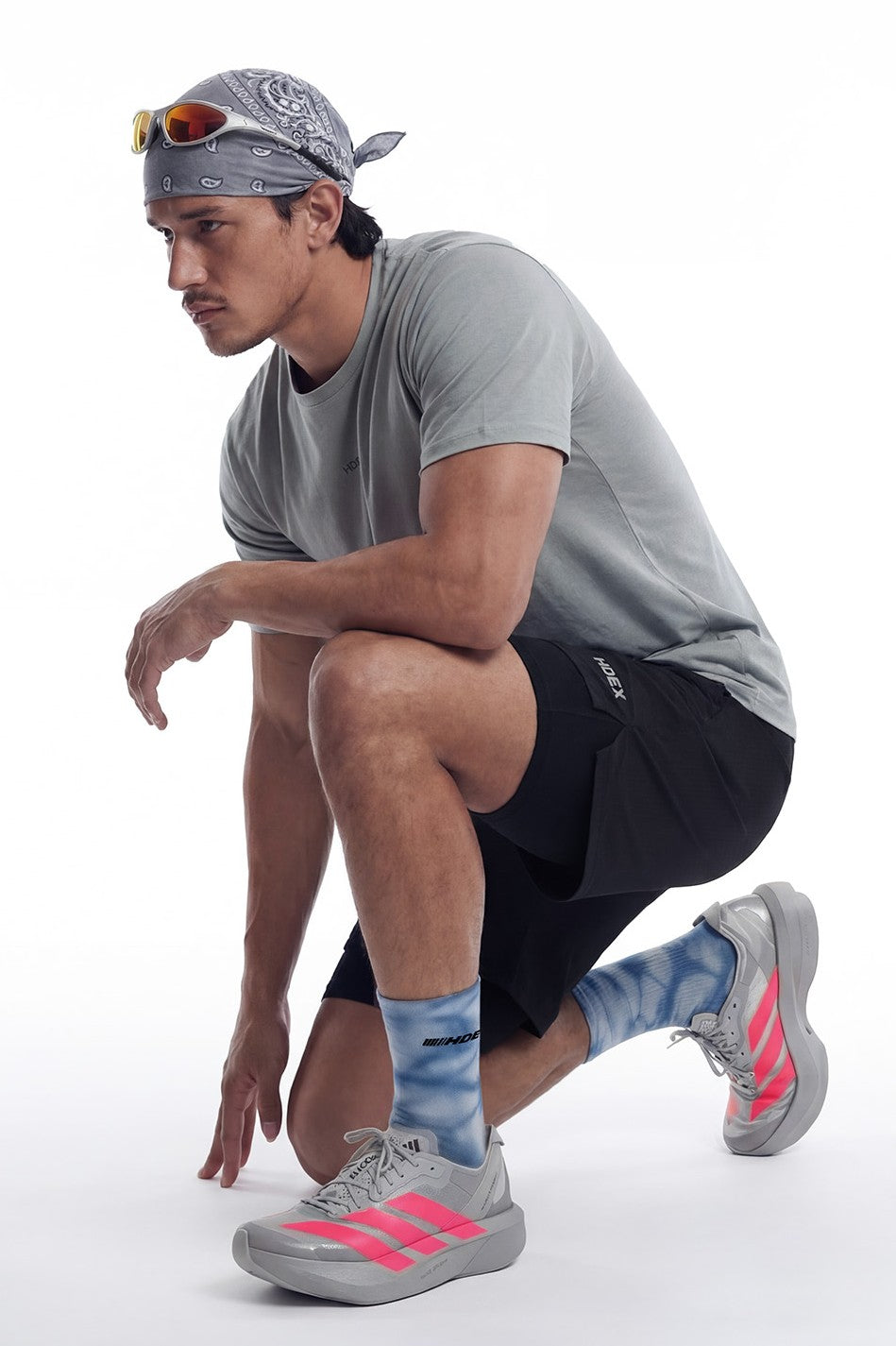 HDEX Kaos Kaki Korea Olahraga Assist Dyeing Crew Socks Navy