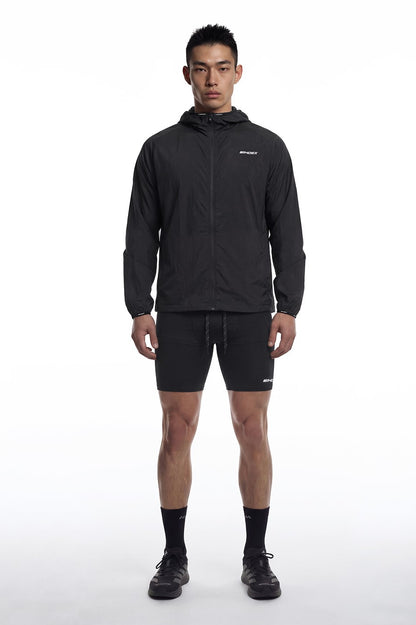 HDEX Celana Korea Olahraga Assist Mesh Pocket Biker Shorts Black Pria Fitness