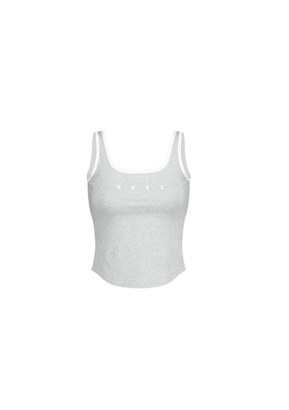 HDEX Sophie Square-Neck Crop Bra Top Melange Gray