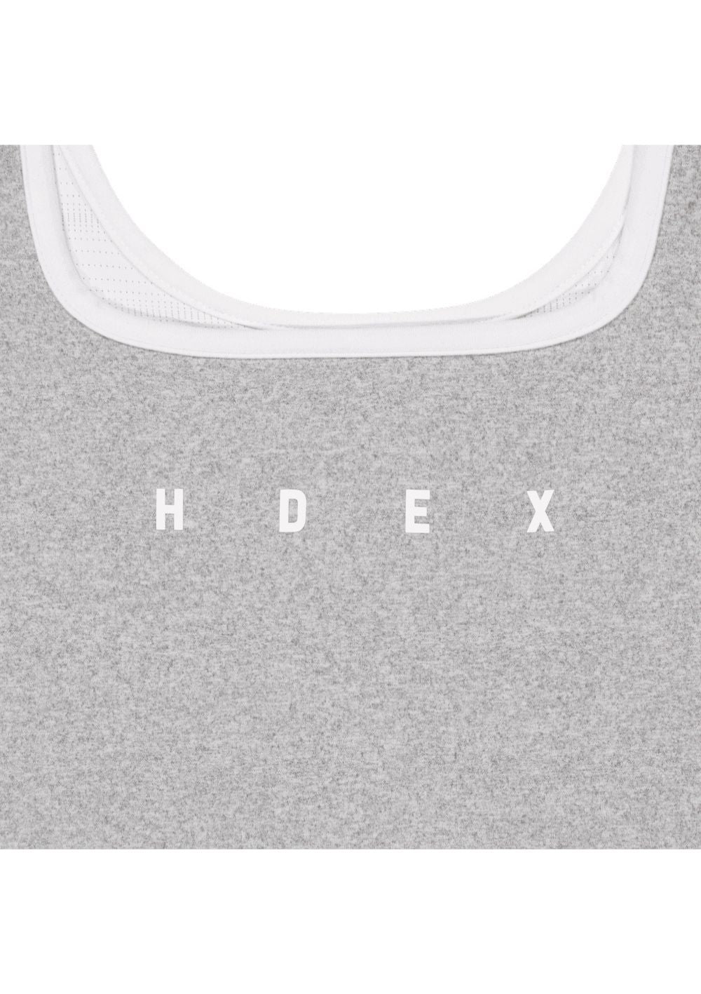 HDEX Sophie Square-Neck Crop Bra Top Melange Gray