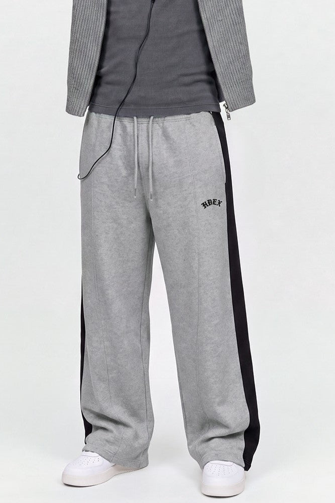 HDEX Celana Korea Olahraga Combi Paneled Sweatpants Melange Gray Pria Wanita Fitness