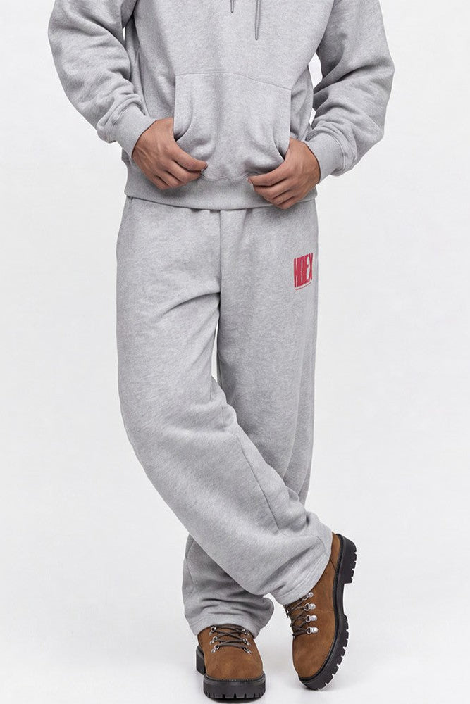 HDEX Baju Korea Olahraga Crack Printed Sweat pants Melange Gray Pria Fitness