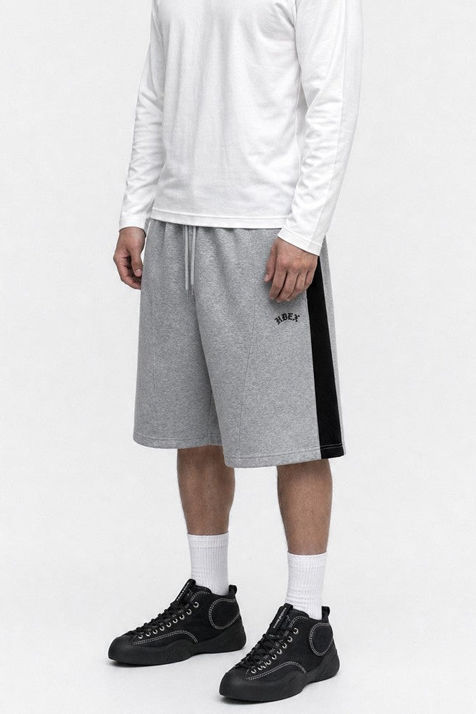 HDEX Celana Korea Olahraga Combi Bermuda SweatShorts Melange Gray Pria Wanita Fitness