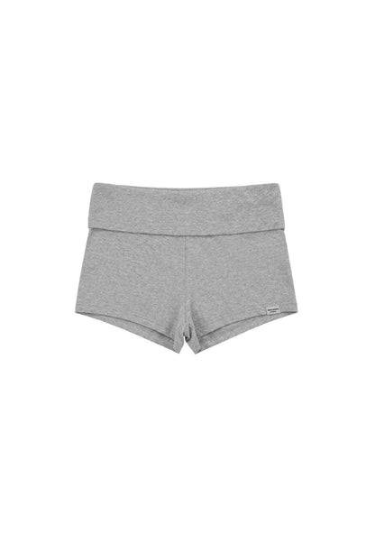 HDEX Celana Korea Olahraga Essential Folding Shorts Melange Gray Wanita Fitness