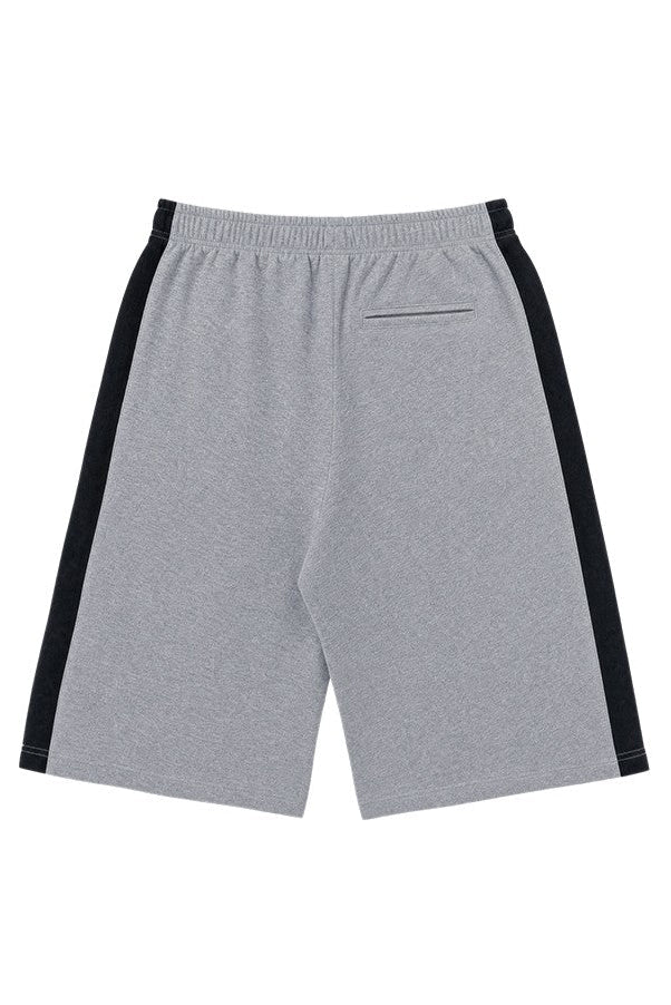 HDEX Celana Korea Olahraga Combi Bermuda SweatShorts Melange Gray Pria Wanita Fitness