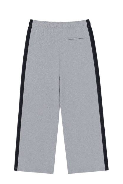 HDEX Celana Korea Olahraga Combi Paneled Sweatpants Melange Gray Pria Wanita Fitness