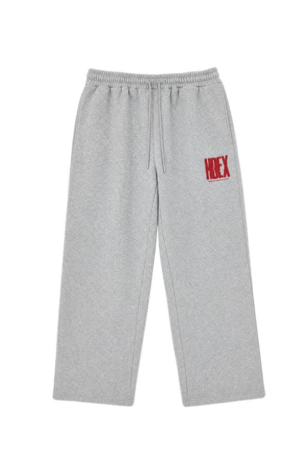 HDEX Baju Korea Olahraga Crack Printed Sweat pants Melange Gray Pria Fitness