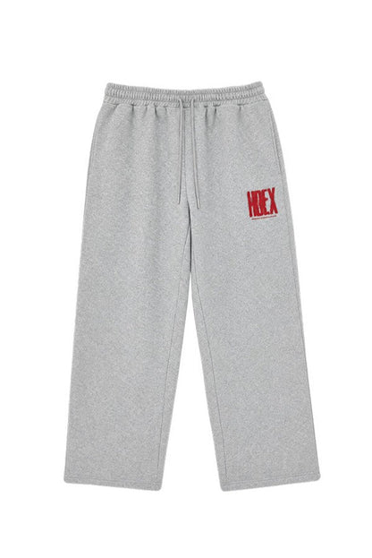 HDEX Baju Korea Olahraga Crack Printed Sweat pants Melange Gray Pria Fitness