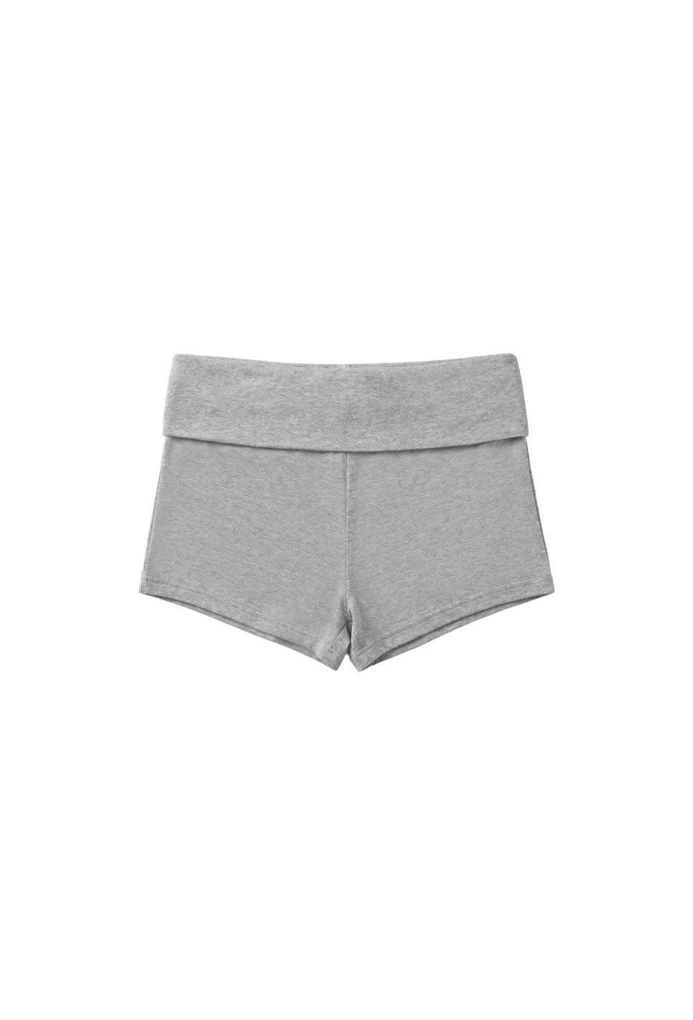 HDEX Celana Korea Olahraga Essential Folding Shorts Melange Gray Wanita Fitness