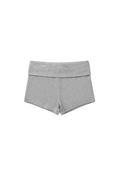HDEX Celana Korea Olahraga Essential Folding Shorts Melange Gray Wanita Fitness