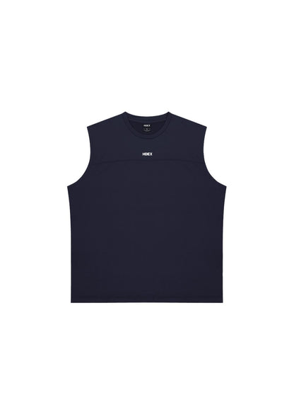 HDEX Baju Korea Olahraga Active Cutline Sleeveless Navy Pria Fitness
