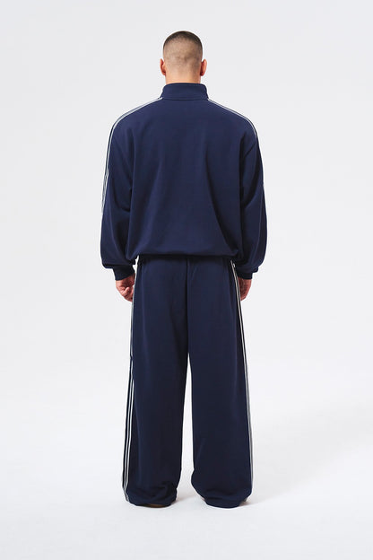 HDEX Baju Korea Olahraga Main Logo Track Jacket Navy Jaket Pria Wanita Fitness