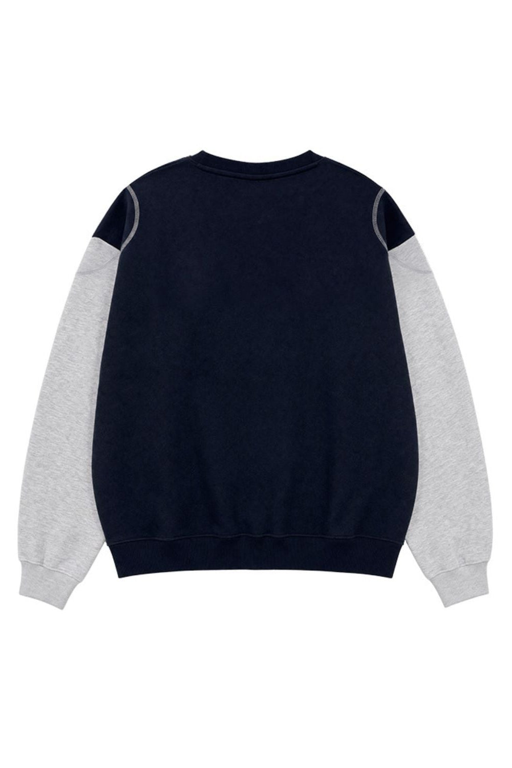 HDEX Baju Korea Olahraga Heroic Shoulder Combi Sweatshirt Navy Pria Wanita Fitness