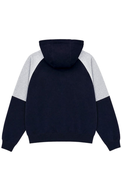 HDEX Baju Korea Olahraga Heroic Shoulder Combi Hoodie Navy Pria Wanita Fitness