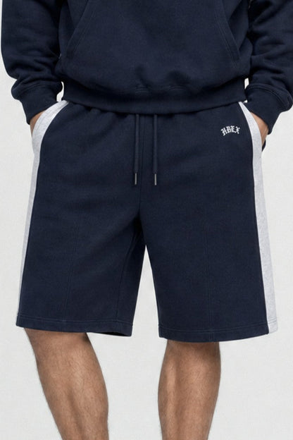HDEX Celana Korea Olahraga Combi Bermuda SweatShorts Melange Navy Pria Wanita Fitness