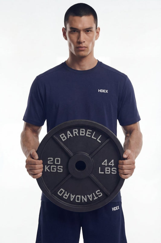 HDEX Baju Korea Olahraga EZ Fresh Short Sleeve Navy Pria Fitness