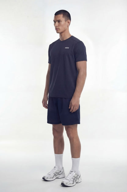 HDEX Baju Korea Olahraga EZ Fresh Short Sleeve Navy Pria Fitness