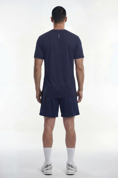 HDEX Baju Korea Olahraga EZ Fresh Short Sleeve Navy Pria Fitness