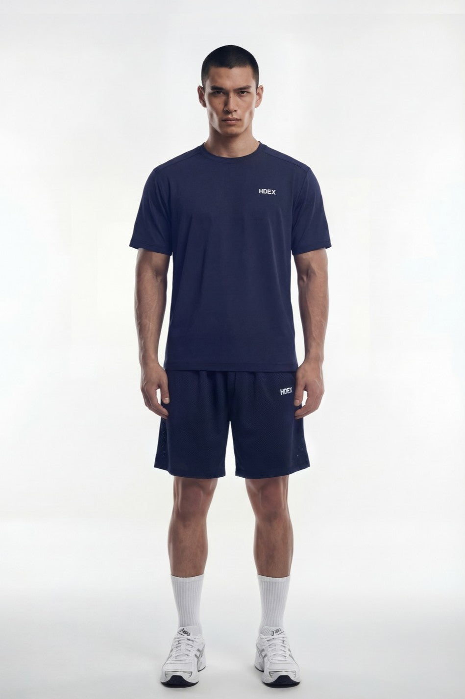 HDEX Baju Korea Olahraga EZ Fresh Short Sleeve Navy Pria Fitness