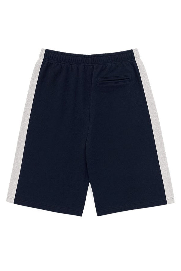 HDEX Celana Korea Olahraga Combi Bermuda SweatShorts Melange Navy Pria Wanita Fitness
