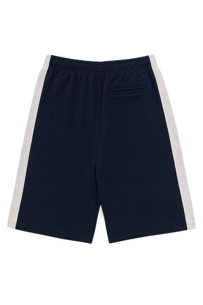 HDEX Celana Korea Olahraga Combi Bermuda SweatShorts Melange Navy Pria Wanita Fitness