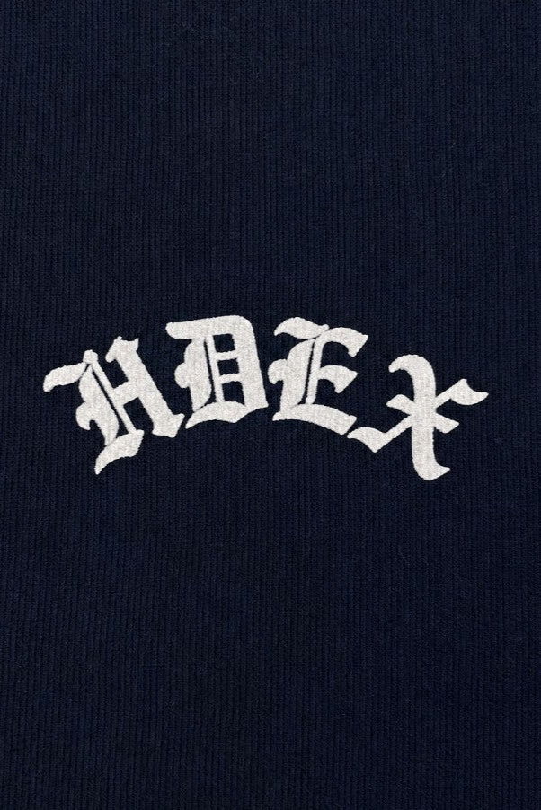 HDEX Celana Korea Olahraga Combi Paneled Sweatpants Navy Pria Wanita Fitness