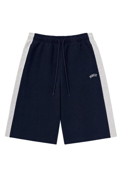 HDEX Celana Korea Olahraga Combi Bermuda SweatShorts Melange Navy Pria Wanita Fitness