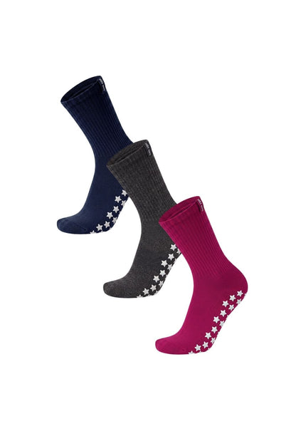 HDEX Kaos Kaki Korea Olahraga The Star Grip Socks 3P Wanita Fitness