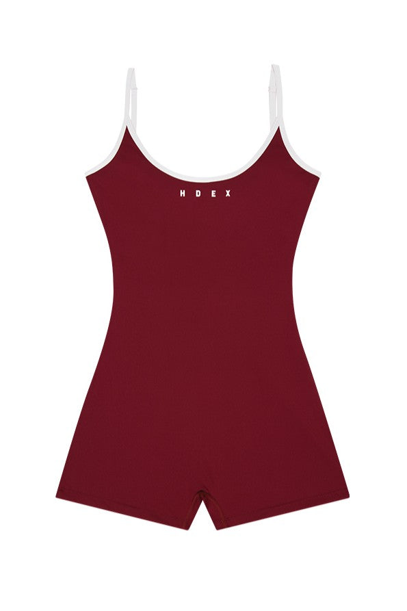 HDEX Baju Korea Olahraga Light Support Balance Bodysuit Cherry Red
