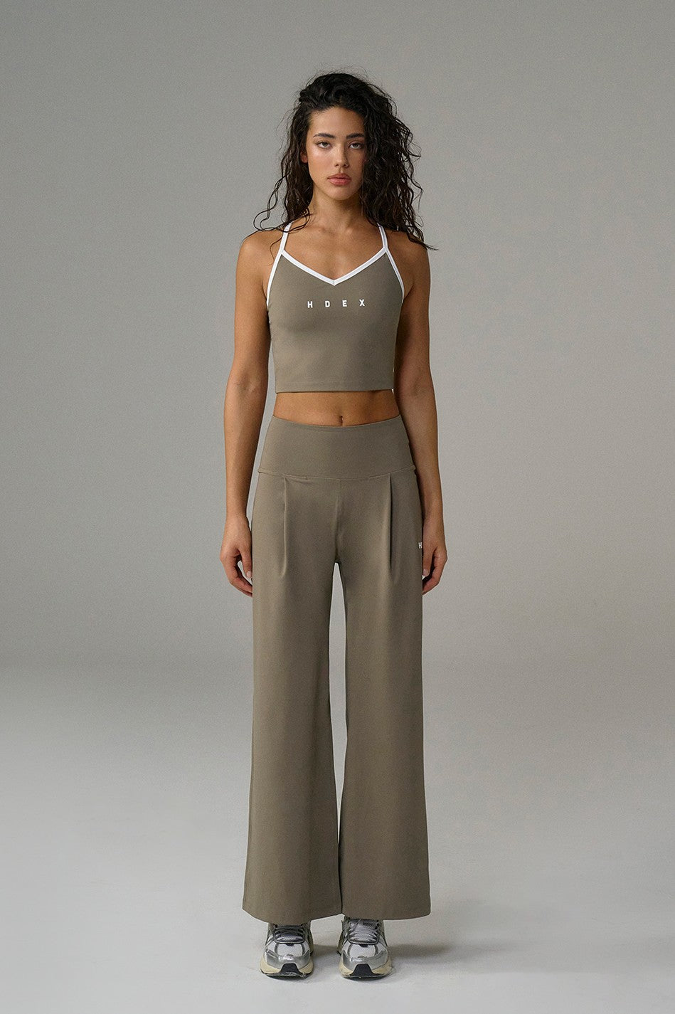 HDEX Celana Korea Olahraga Light Support Daily Leggings Pants Taupe