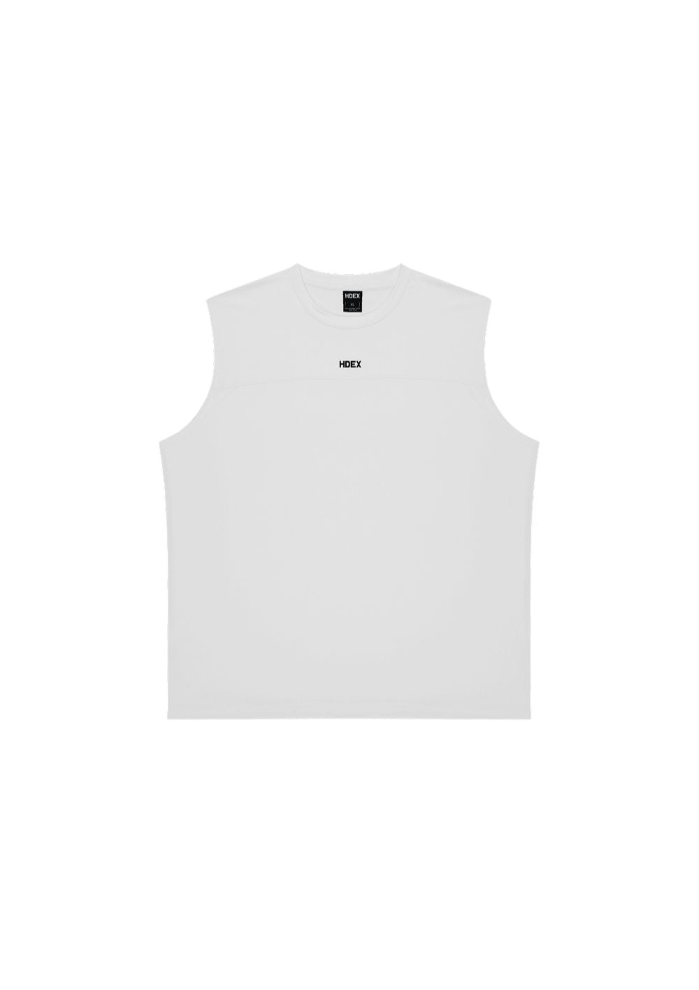 HDEX Baju Korea Olahraga Active Cutline Sleeveless White Pria Fitness